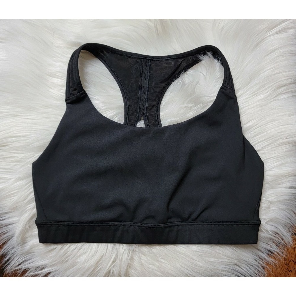 Athleta Black Racerback Sports Bra Women's Size Small
